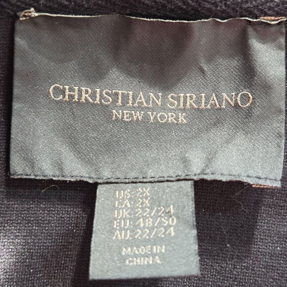 Christian Siriano Hooded Button-Up Swing Jacket Black Size 2X - Picture 8 of 11